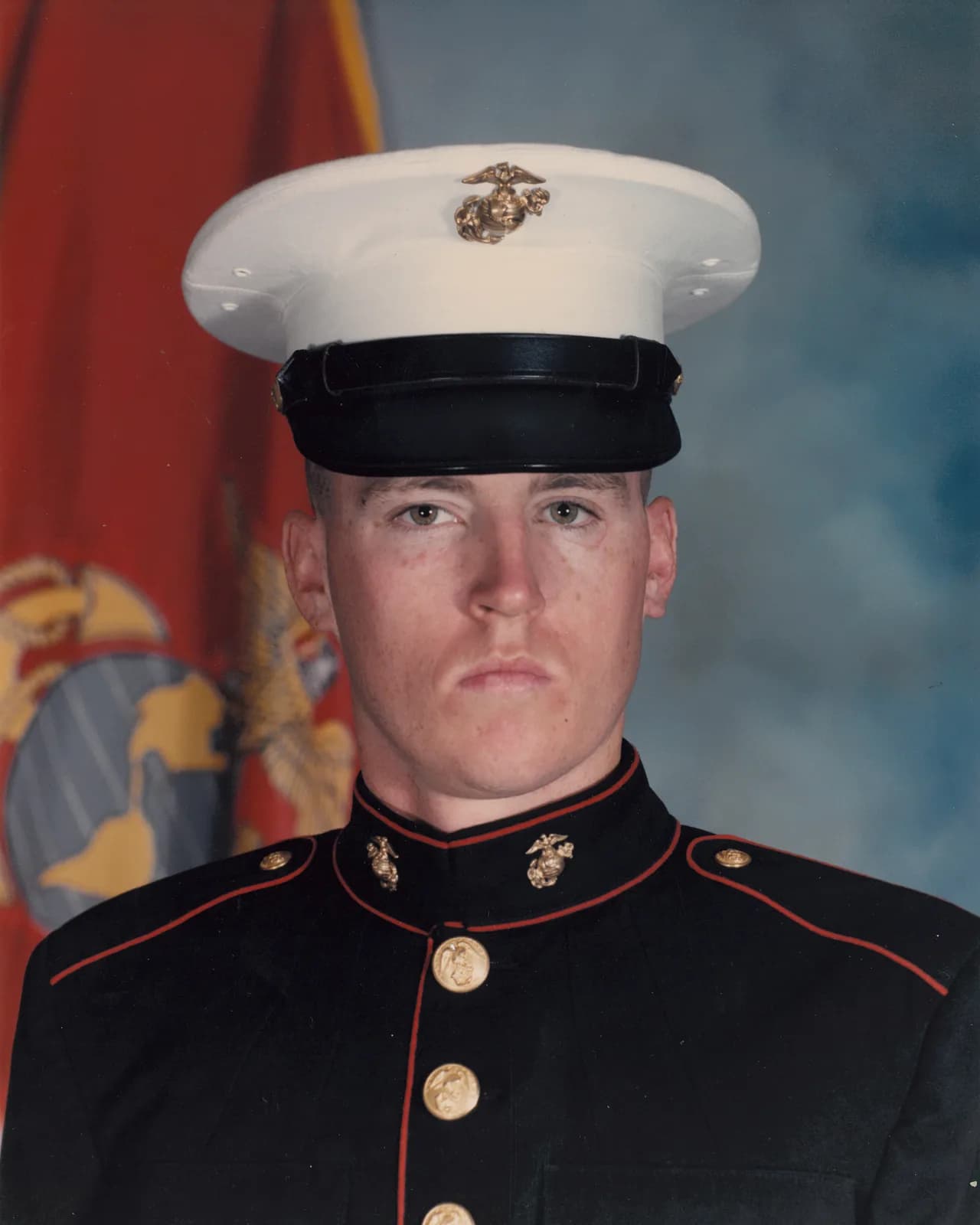 Michael G. Busby Jr. in his Marine Corps dress uniform